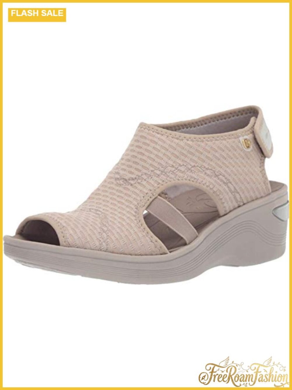 Dynamic Stretch Wedge Sandals Ankle Strap Machine Washable